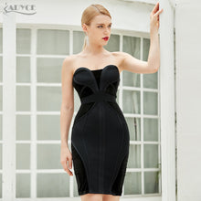 ADYCE Black Sleeveless Mini Strapless Bodycon Bandage Sexy Party Dress - H7860