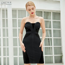 ADYCE Black Sleeveless Mini Strapless Bodycon Bandage Sexy Party Dress - H7860