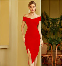 ADYCE Vestidos Sexy Short Sleeve Bodycon Off Shoulder Bandage Party Dress - H8074