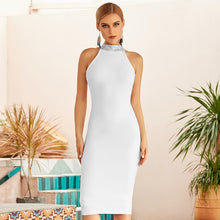 ADYCE White Sexy Hollow Out Sleeveless Hot Bandage Bodycon Backless Party Dress - MH8001